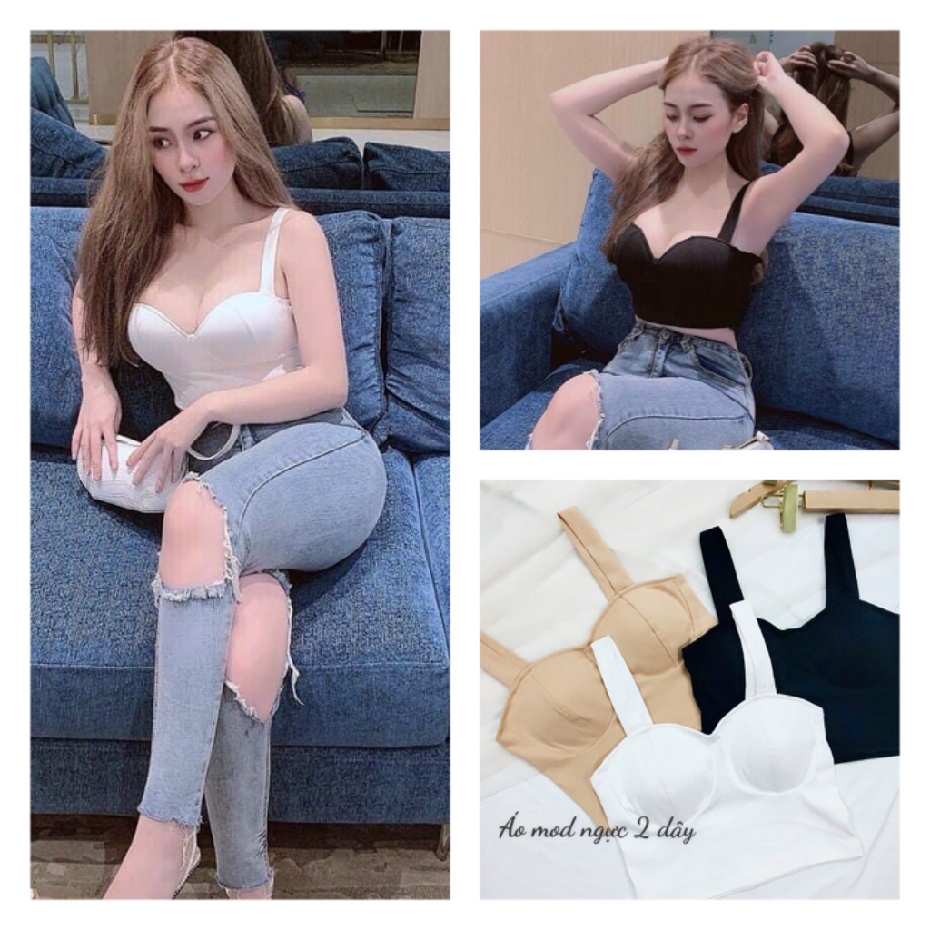 Áo bra có mút ngực vải borip co dãn tốt