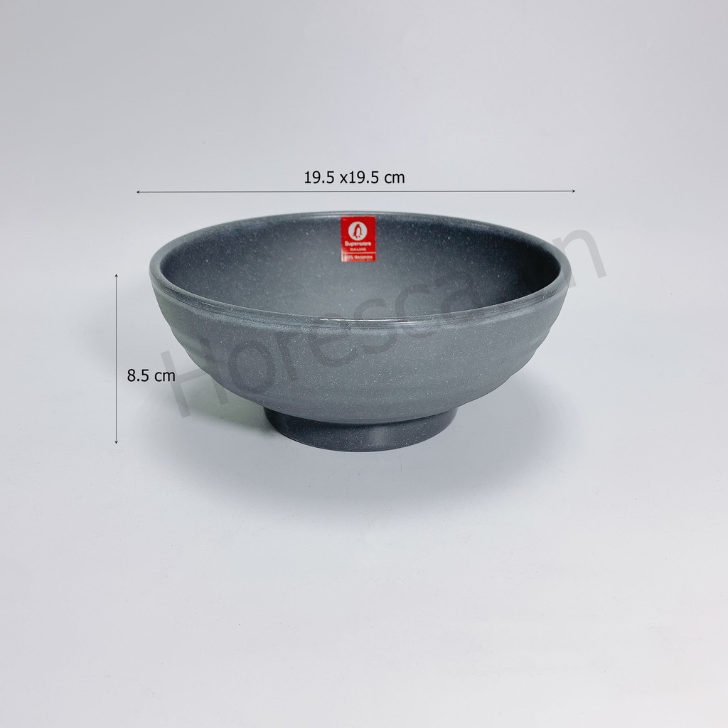 Bộ Bát Tô SUPERWARE Nhựa Phíp 100% Melamine - Dark Grey