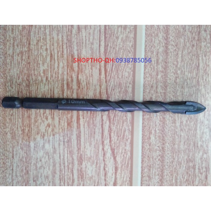 MŨI KHOAN ĐA NĂNG 4 CẠNH THÂN XOẮN ,CHÂN LỤC GIÁC .