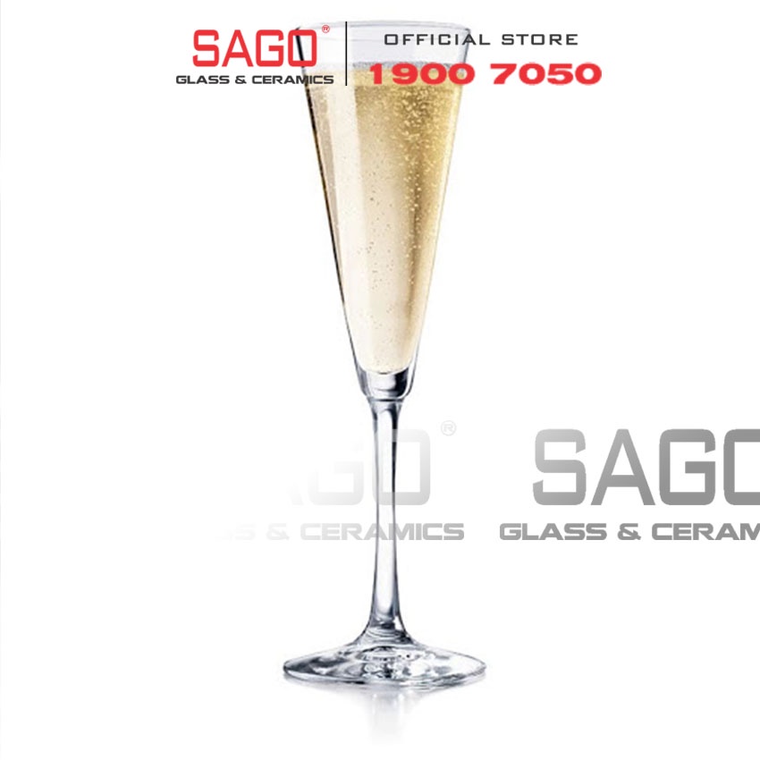 Ly Thủy Tinh Libbey Vina Trumpet Flute 192ml , Thủy Tinh nhập Khẩu E.U