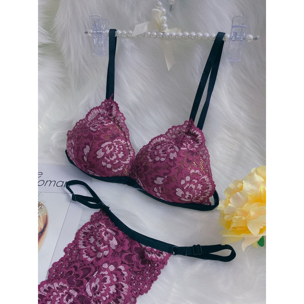 [SET BRA KÈM CHÍP ][MÚT MỎNG ] Áo ngực nữ dạng ren quyến rũ - Kellywang