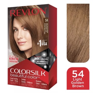 Thuốc nhuộm tóc revlon colorsilk số 54 light golden brown - màu nâu vàng sáng