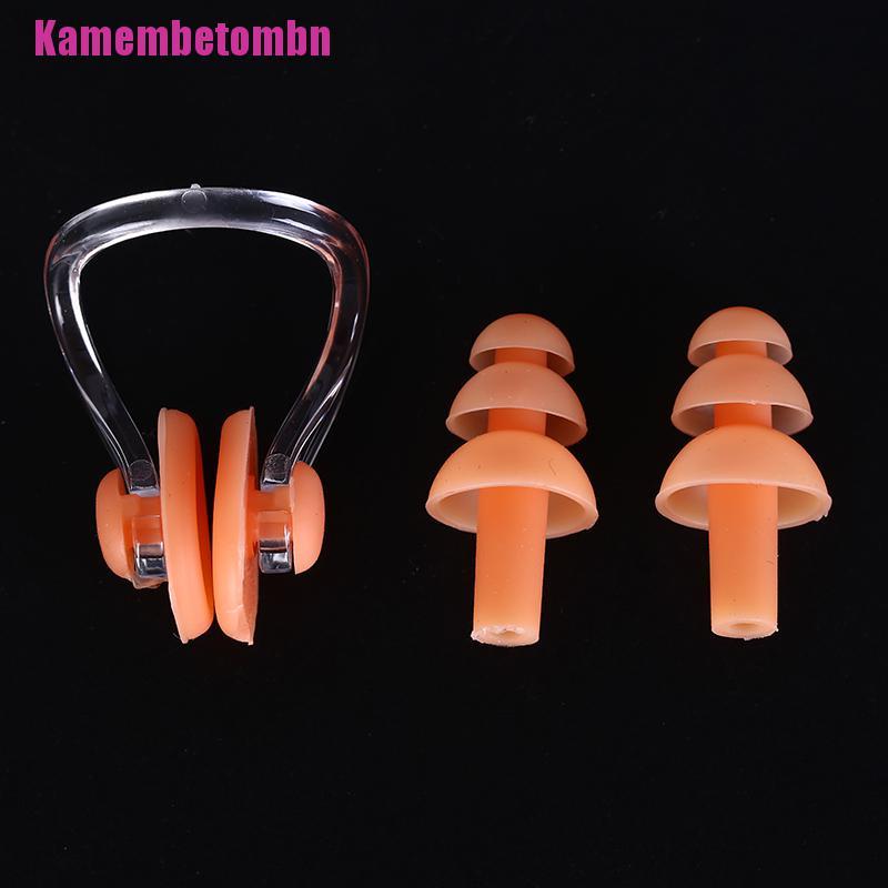 1 Bộ Nút Bịt Tai Và Mũi Khi Bơi Bằng Silicone Mềm Chống Nước