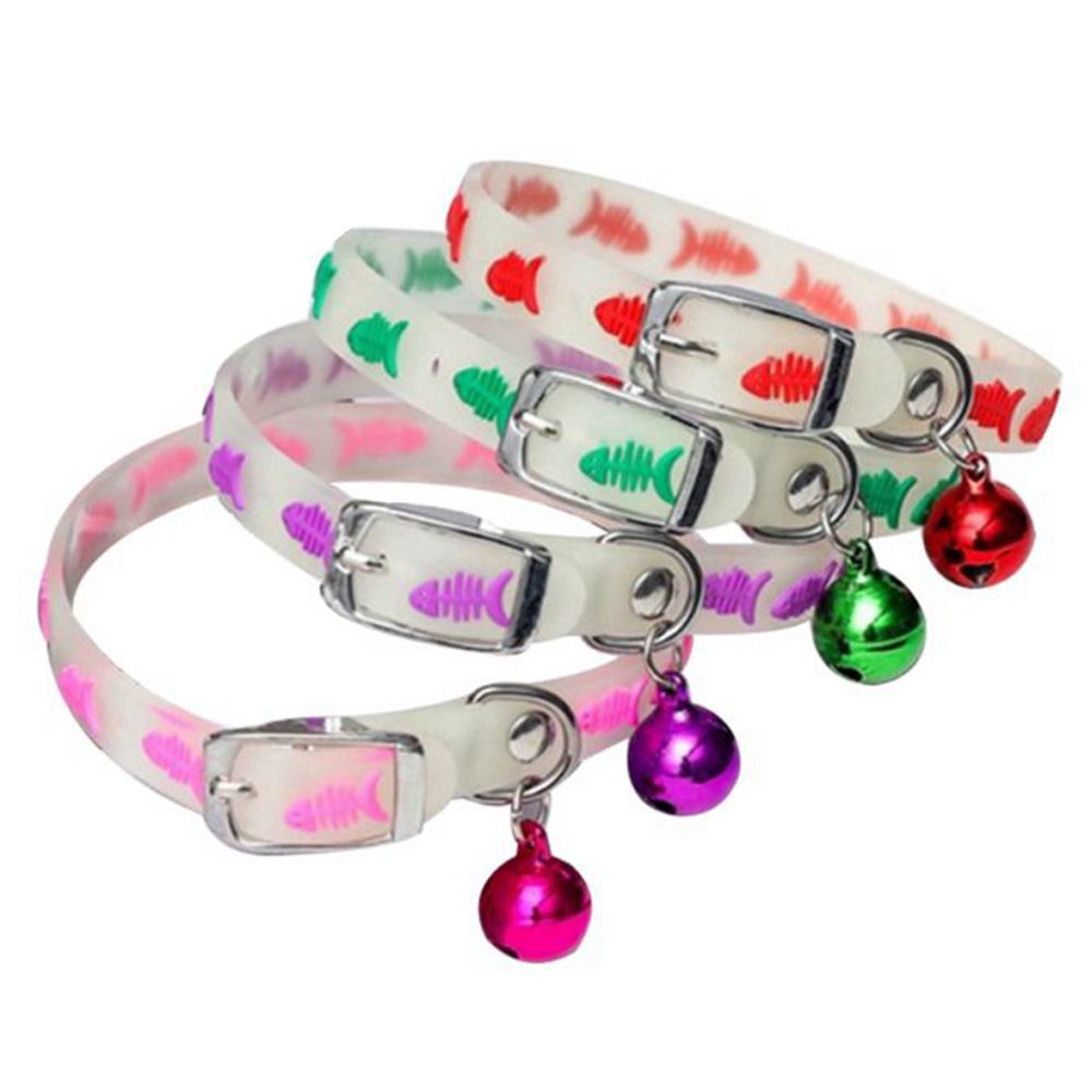YIYU Vòng đeo cổ có chuông phát sáng hình hoạt hình cho thú cưng TYLER1
