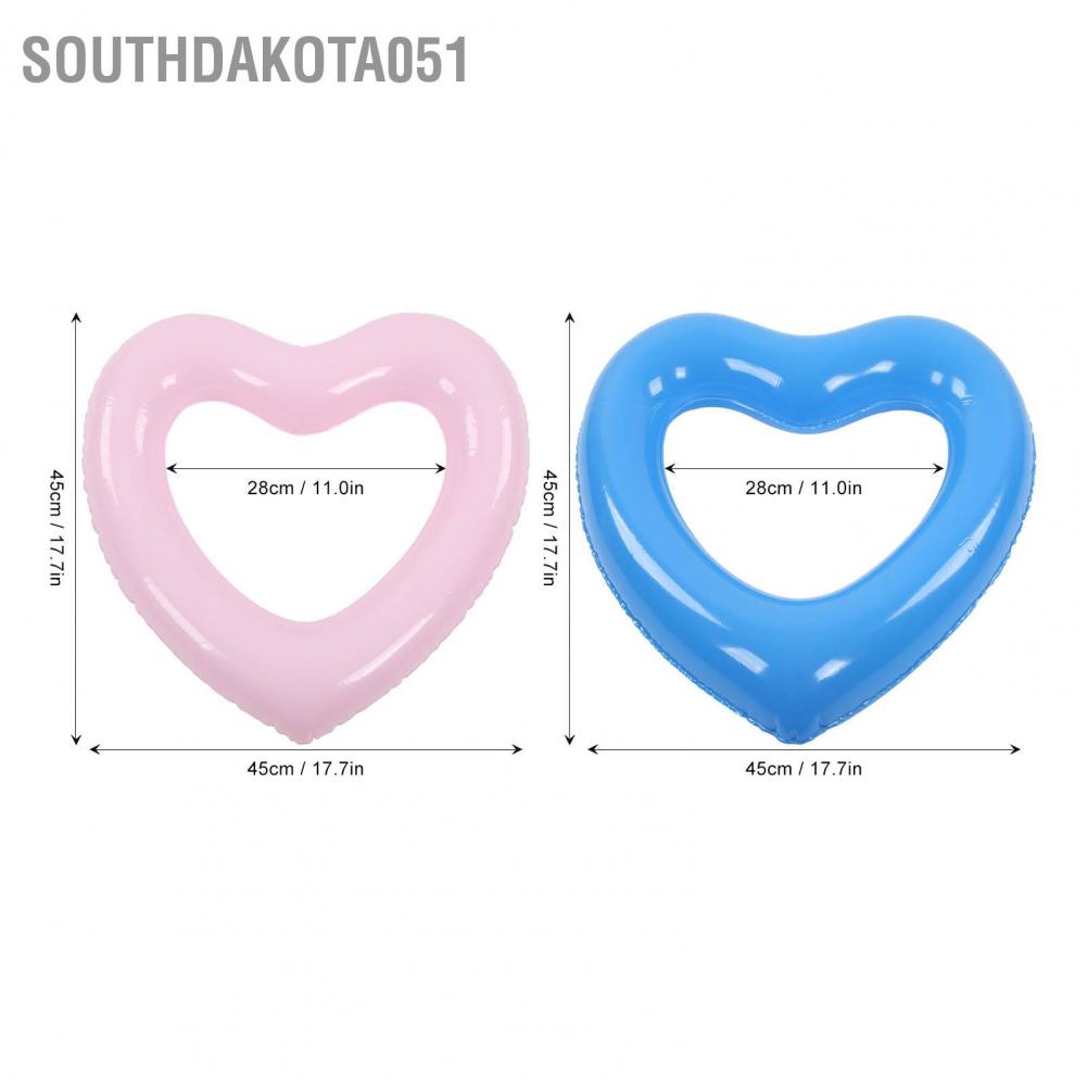 Hàng HOT Vòng tròn bơi hình trái tim cho trẻ em Chất liệu PVC chống rách dày 45cm bơm hơi【Southdakota051】