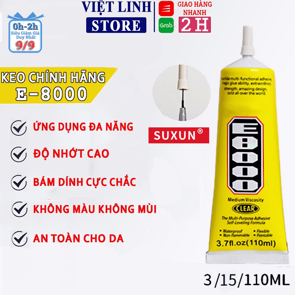 Keo Dán Kính - Dán màn hình điện thoại E8000 - Dán Phụ Kiện Trang Trí Điện Thoại, bám dính cực tốt - Việt Linh Store