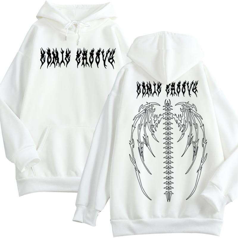Áo hoodie unisex in họa tiết hoạt hình phong cách hip hop Harajuku Y2K