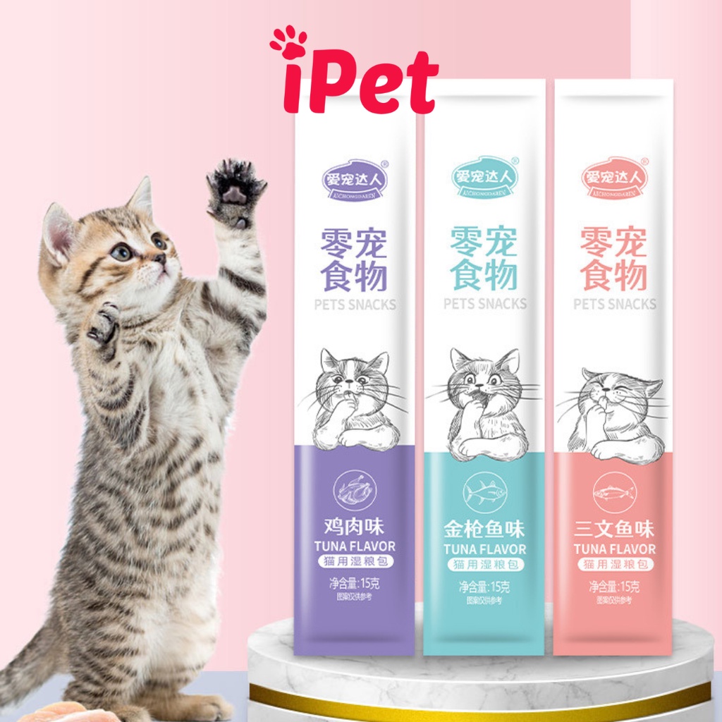 [Mã SKAMONTH4 giảm 10% đơn 50K] Súp Thưởng Cho Mèo Pet Snack Bệ Hạ - Thanh pate dinh dưỡng dạng soup - iPet Shop