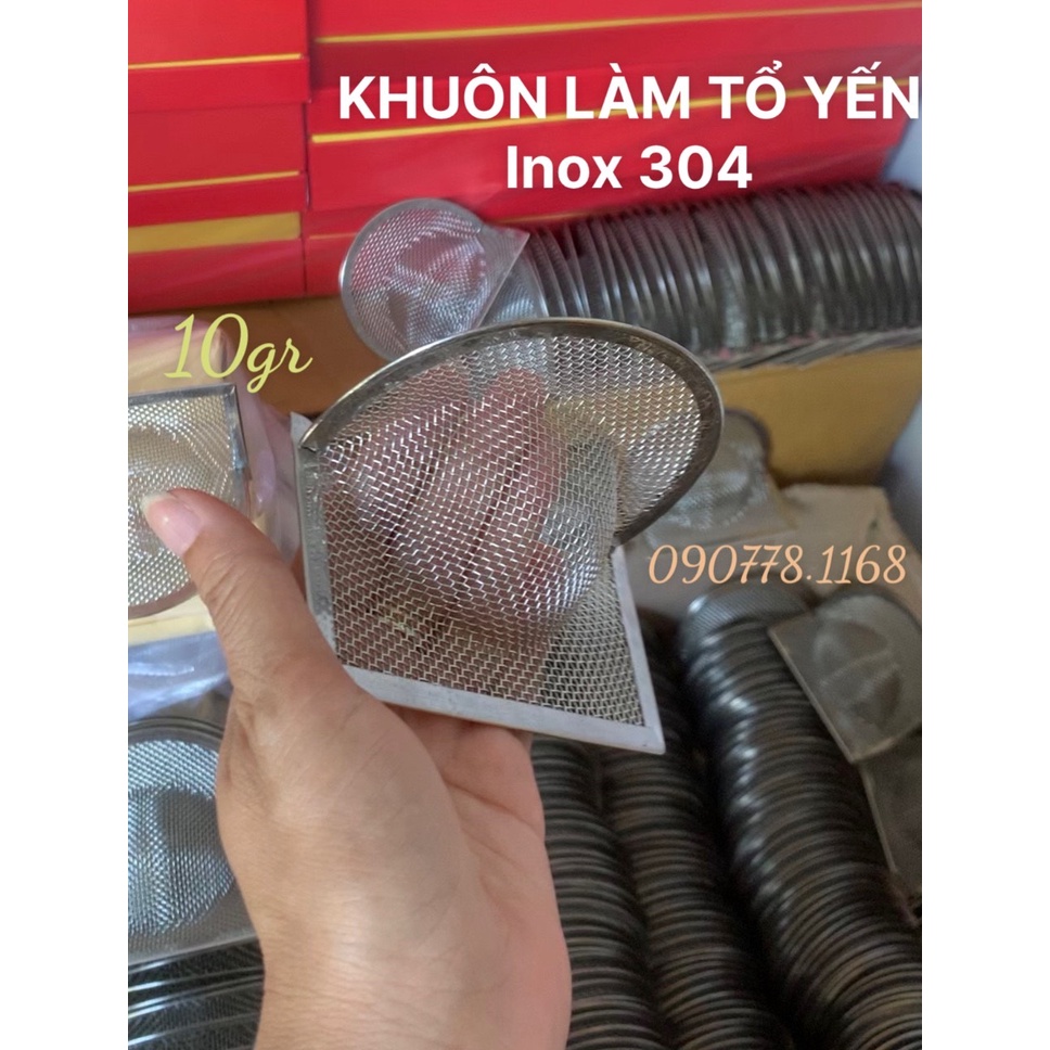SALE 28.8⚡KHUÔN Inox SẤY YẾN  / KHUON ĐẮP TỔ YẾN TINH⚡KHUÔN YẾN CÓ MÓC 5gr