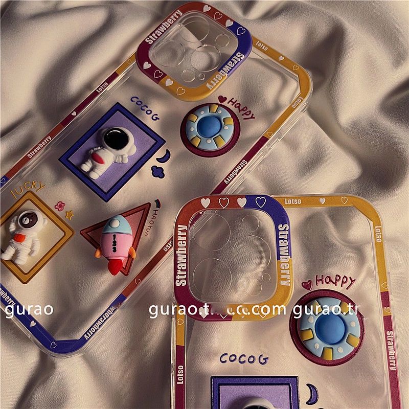 Ốp Điện Thoại Silicon Mềm In Hình Phi Hành Gia Cho Iphone 7 8Plus SE X XS XR 11 11promax 12 12promax