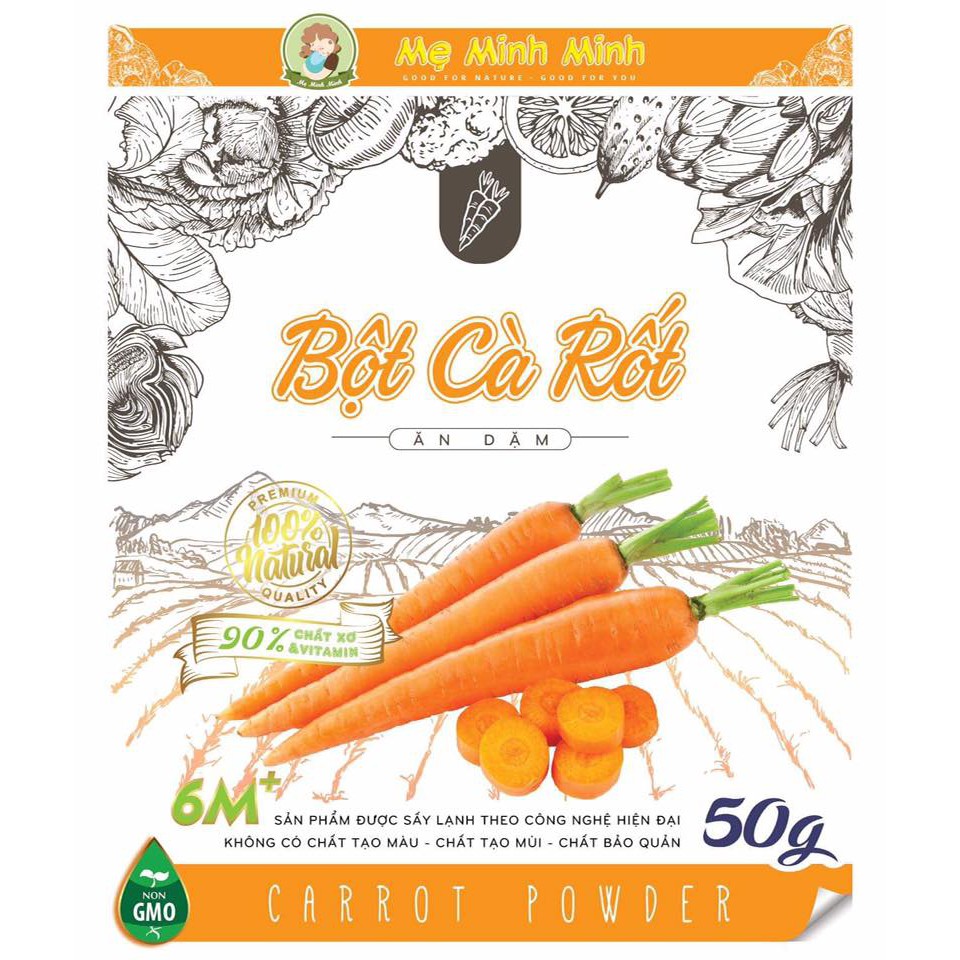 Bột cà rốt ăn dặm