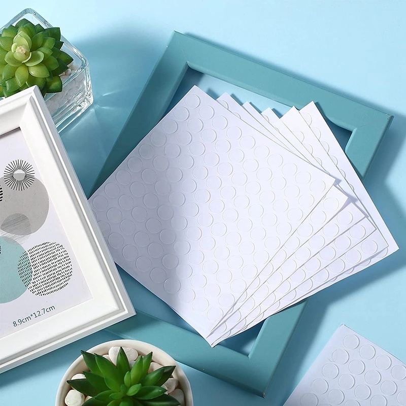 Set 50 Băng Keo Hai Mặt Trong Suốt Hình Tròn Không Để Lại Dấu Vết Chống Thấm Nước Trang Trí Tường