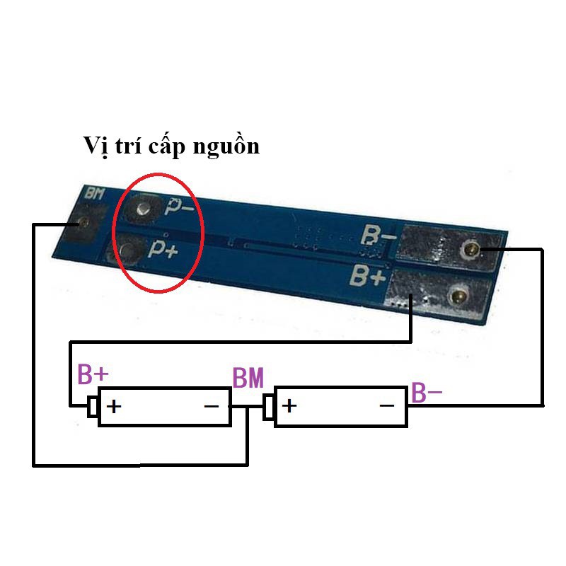 Mạch Sạc Và Bảo Vệ 2 Cell Pin 18650 8.4V 16A