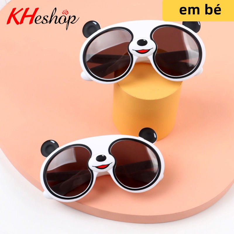 [ Kính Hot] Kính Râm Em Bé Gấu Trúc xinh xinh Form lớn chân thuôn dài, Silicone siêu mềm mã Y21006