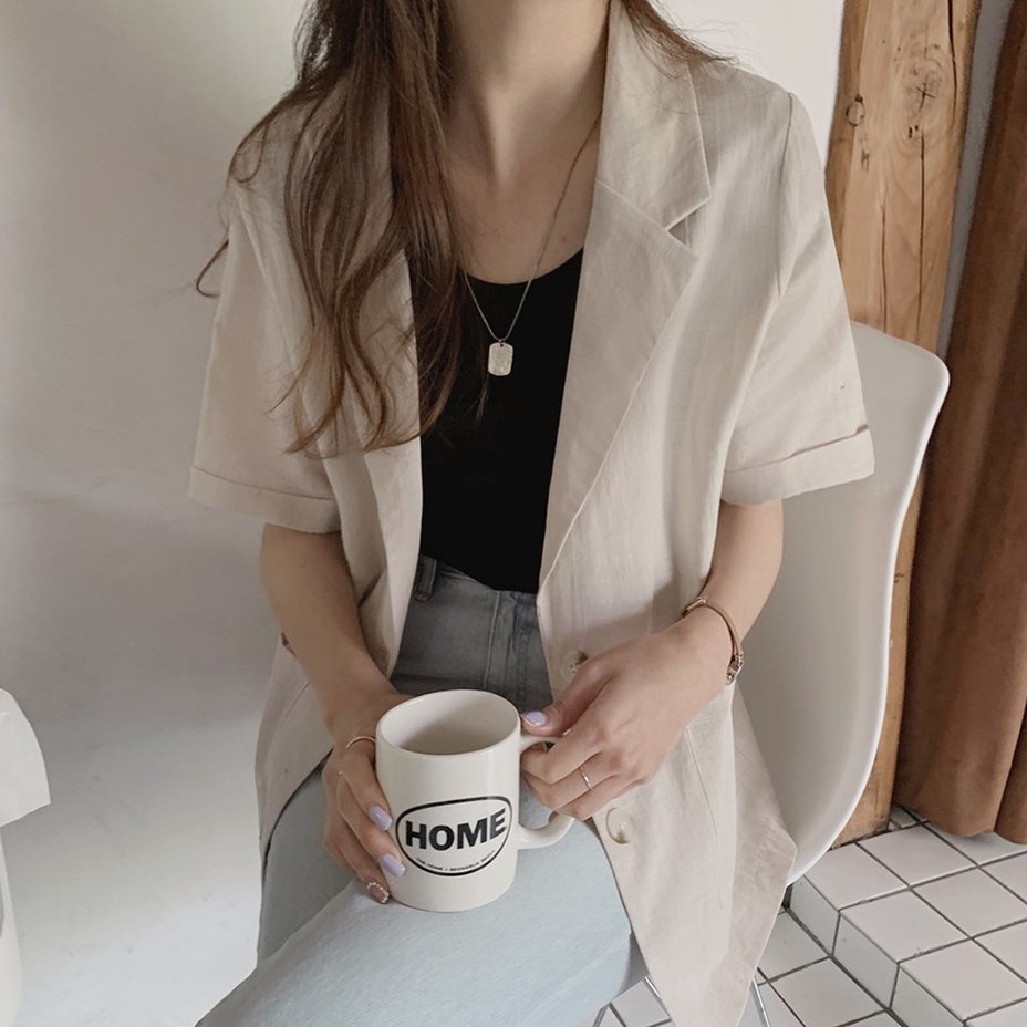 Áo Khoác Cardigan Tay Ngắn Màu Sắc Đơn Giản Cho Nữ | BigBuy360 - bigbuy360.vn