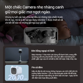 Camera trông trẻ không dây pin sạc ip wifi ezviz bm1 phát hiện tiếng khóc - ảnh sản phẩm 2