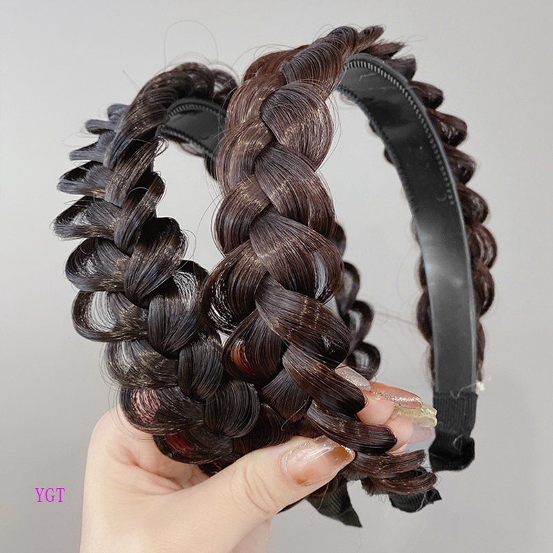 Ygt Kẹp Tóc Giả Thắt Bím Xương Cá Thủ Công Phong Cách Hàn Quốc Cho Nữ