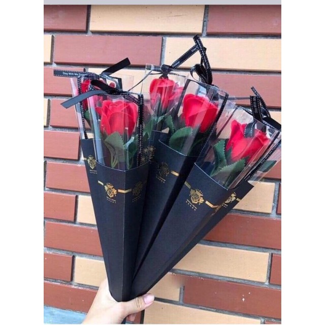 Vỏ hộp mika, vỏ hộp decan đựng 1 bông hoa