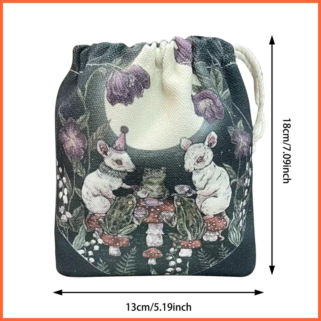 Túi Đựng Bài Tarot Hình Chuột Và Ếch Kích Thước 5.12x7.09 Inch