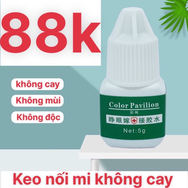 Keo nối mi xanh không cay tự nối , không mùi , không kích ứng