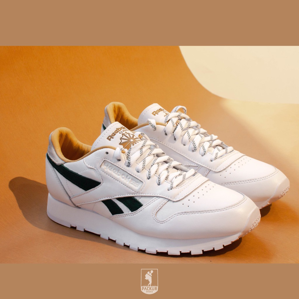 Giày Reebok Classic Leather (Trắng/Xanh Rêu) / FX1715