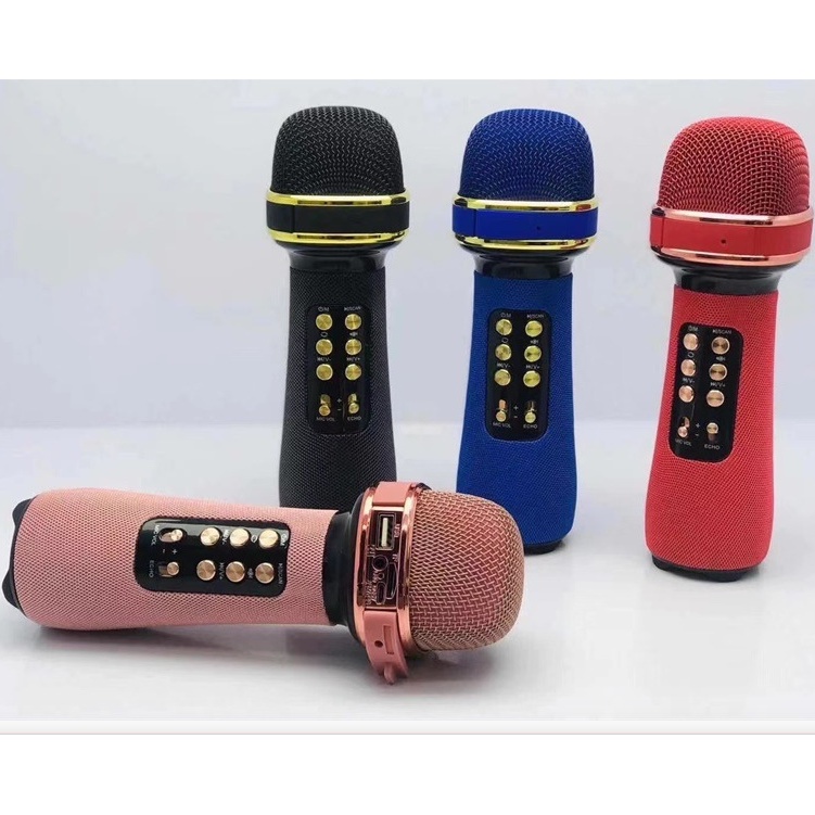 Micro Karaoke Bluetooth Cao Cấp Tích Hợp Loa Bass Siêu Trầm Không Dây Đèn Led Phiên Bản WS1816,WS-898, Pin Trâu