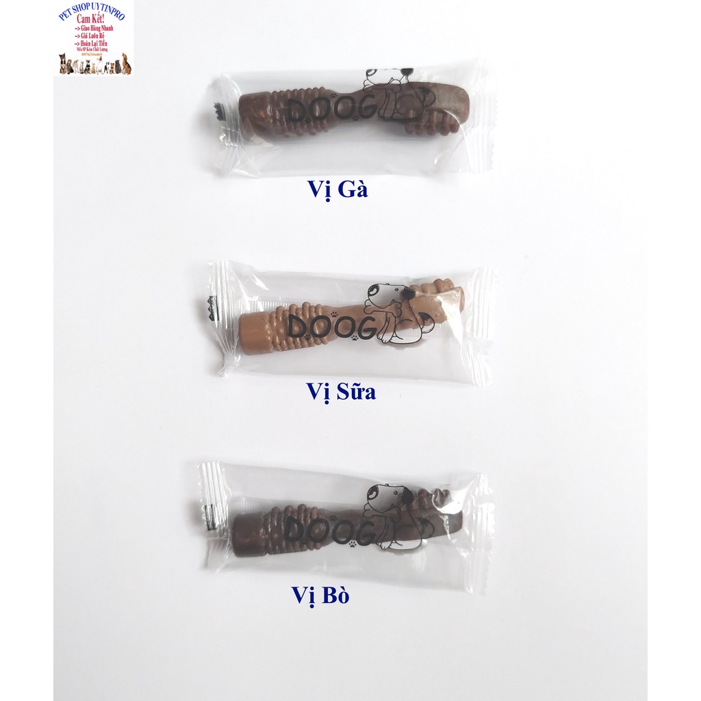Xương gặm cho Chó Doog Hình bàn chải Gói 20g Bổ sung canxi, Giúp răng chắc khỏe, Thơm miệng, Tốt cho tiêu hóa