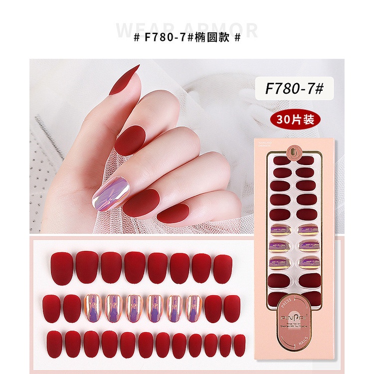 Móng tay giả 24 móng PINPAI thời trang cao cấp xinh xắn dễ thương dễ sử dụng COTEMIN  MÃ F779