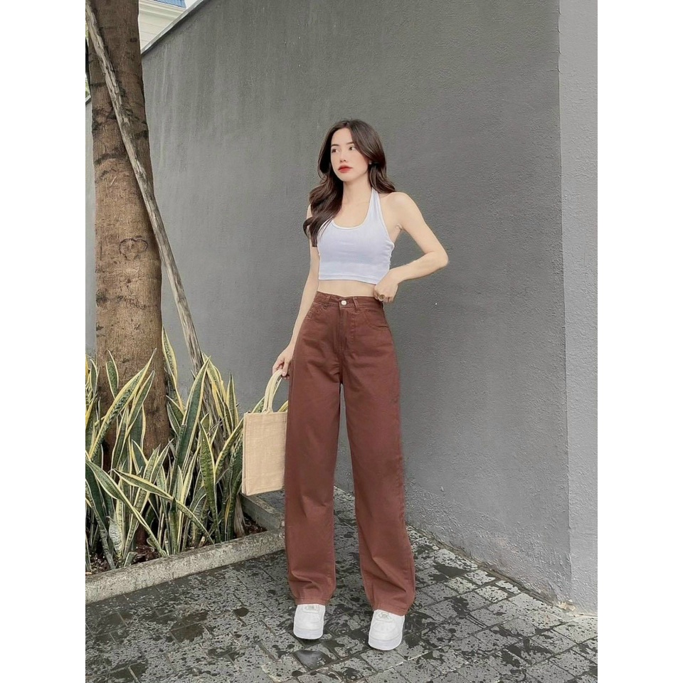Quần Baggy Kaki Nữ Dáng Dài Ống Suông Rộng Ulzzang Quần dài basic pant nhiều màu