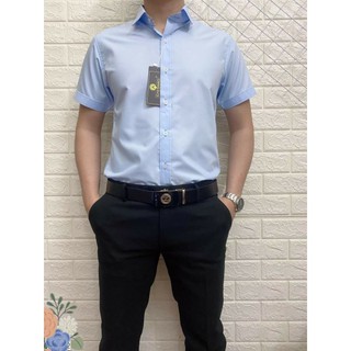 ÁO SƠ MI NAM CỘC TAY VẢI LỤA TRƠN
