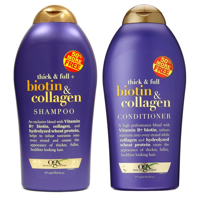 [HÀNG CHÍNH HÃNG] Bộ dầu gội xả giảm rụng tóc OGX Thick & Full Biotin & Collagen 385ml - 577ml - sẵn hàng | BigBuy360 - bigbuy360.vn
