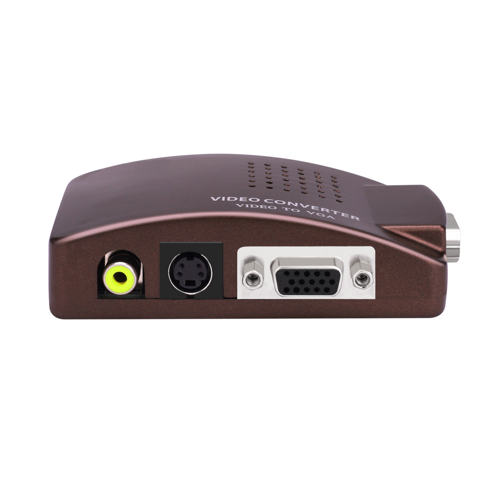 AV to VGA Converter Set-Top Box S Terminal Video TV to Computer Monitor Video