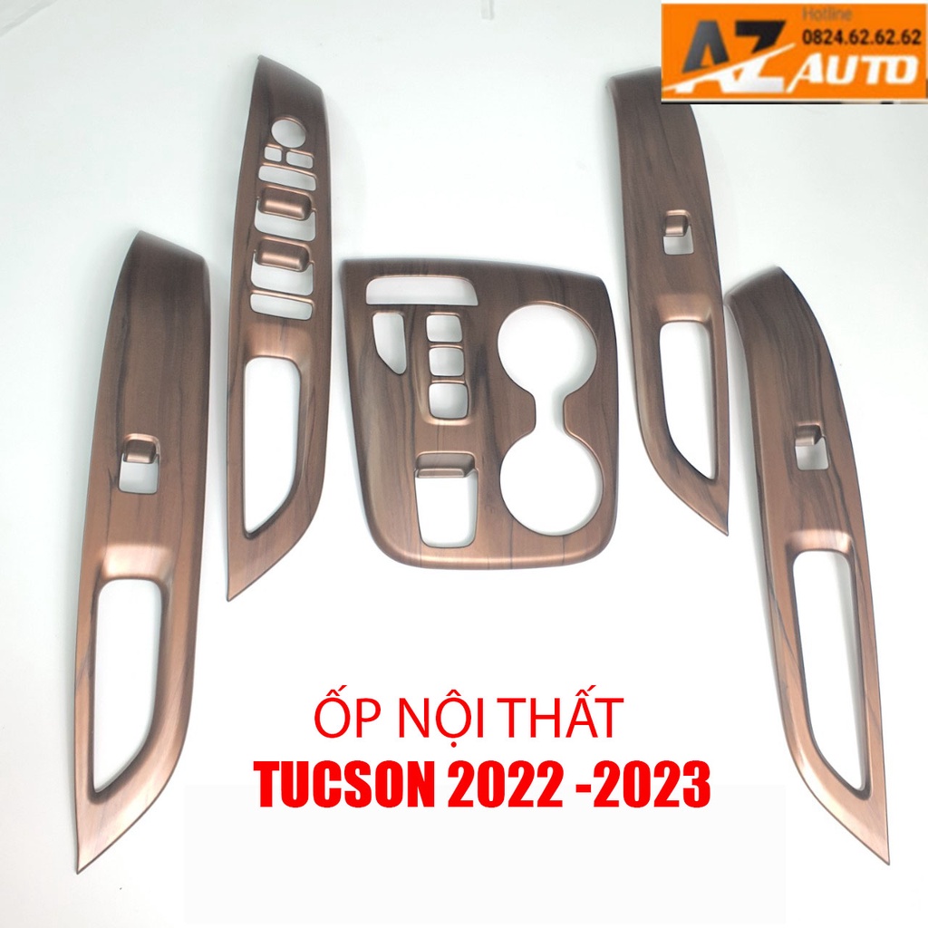 Ốp Nội Thất Hyundai Tucson 2022 2023 - Vân Gỗ Cao Cấp Chất Liệu Nhựa ABS