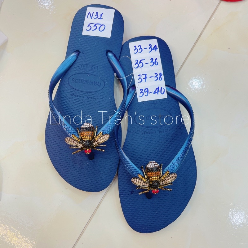 dép HVN slim mix charm gucci mới