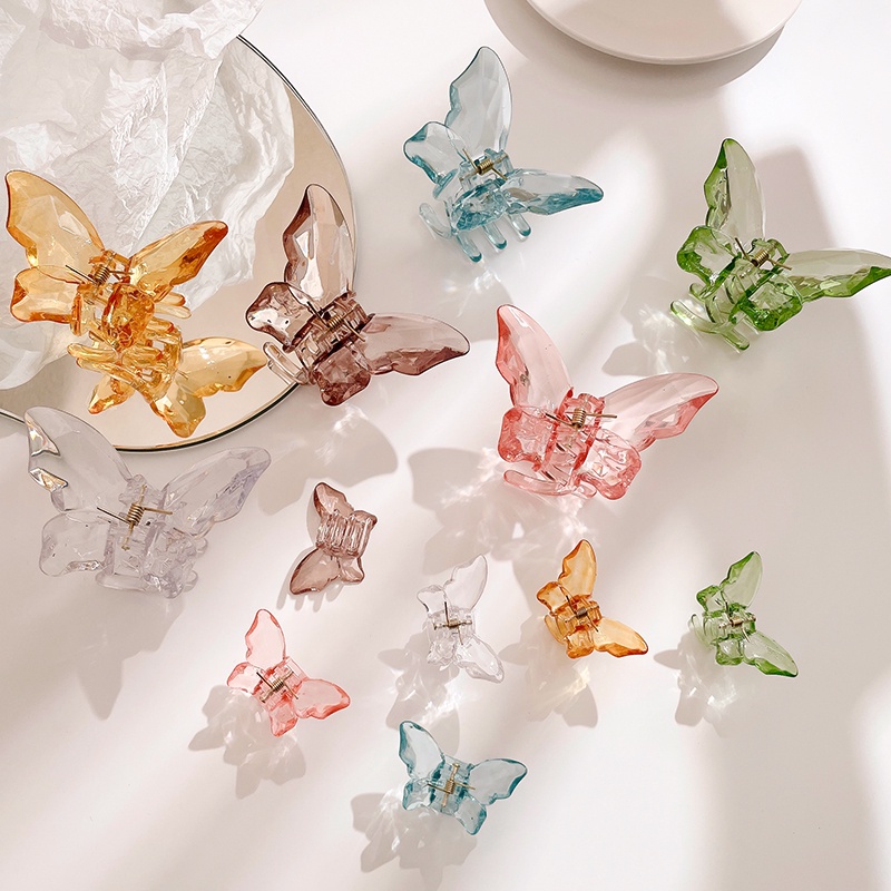 Kẹp Tóc Hình Bướm Trong Suốt Thời Trang Mùa Hè Cho Nữ