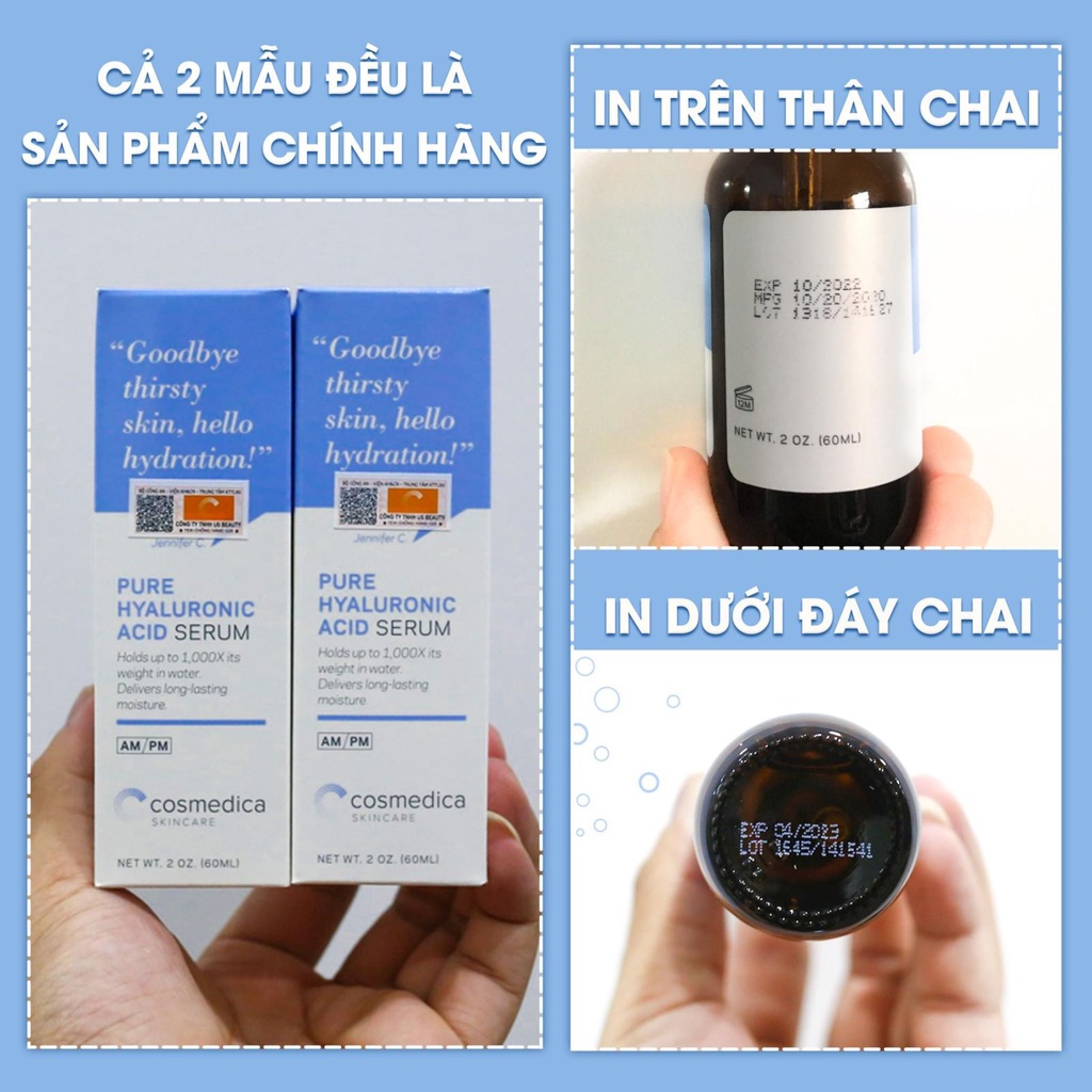 Tinh Chất Dưỡng Ẩm Cosmedica - Pure Hyaluronic Acid Serum (60ml)