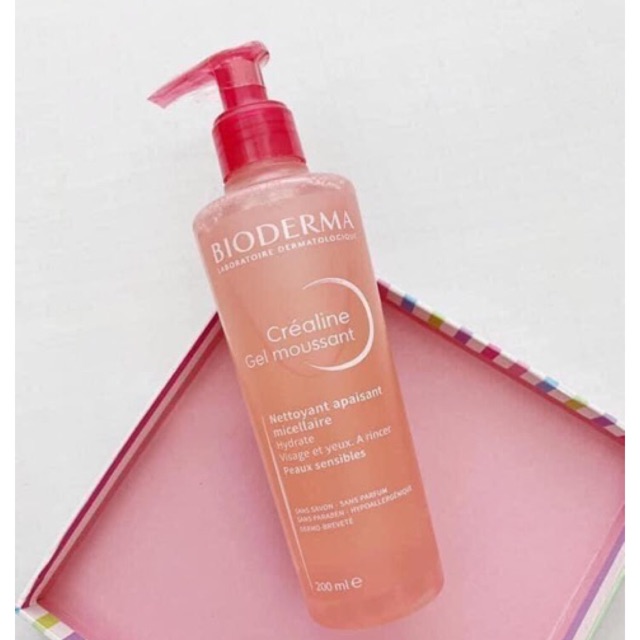 Sữa rửa mặt Bioderma créaline gel moussant cho da nhạy cảm