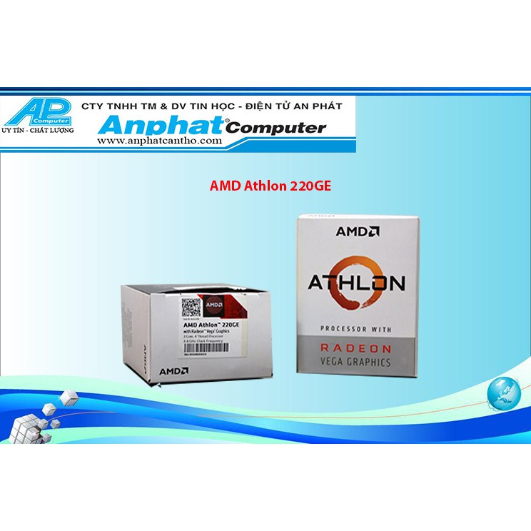 CPU AMD Athlon 220GE 2C/4T Hàng Box Chính Hãng(có sẵn Fan Zin) - Bảo hành 36 tháng