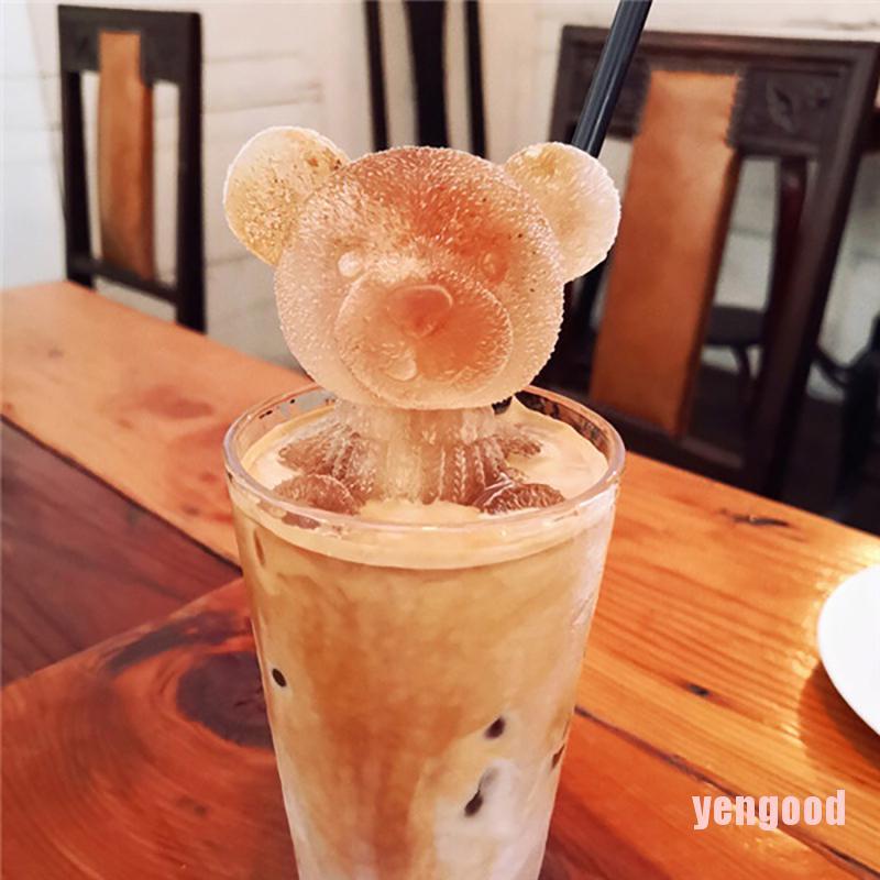 Khuôn Làm Rượu Whiskey / Cocktail Hình Gấu Nhỏ