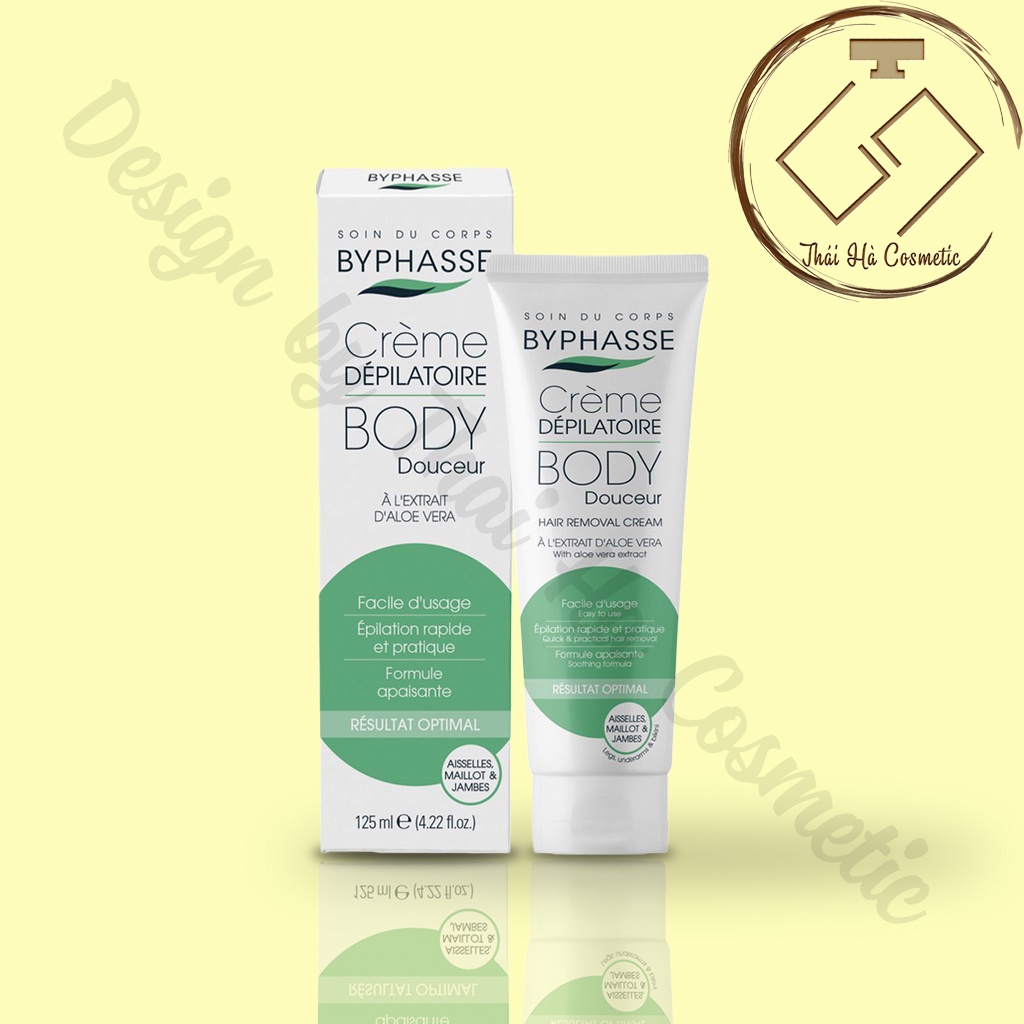 Kem tẩy lông chiết xuất lô hội Byphasse - Hair Removal Cream Extract Aloe Vera 125ml | BigBuy360 - bigbuy360.vn