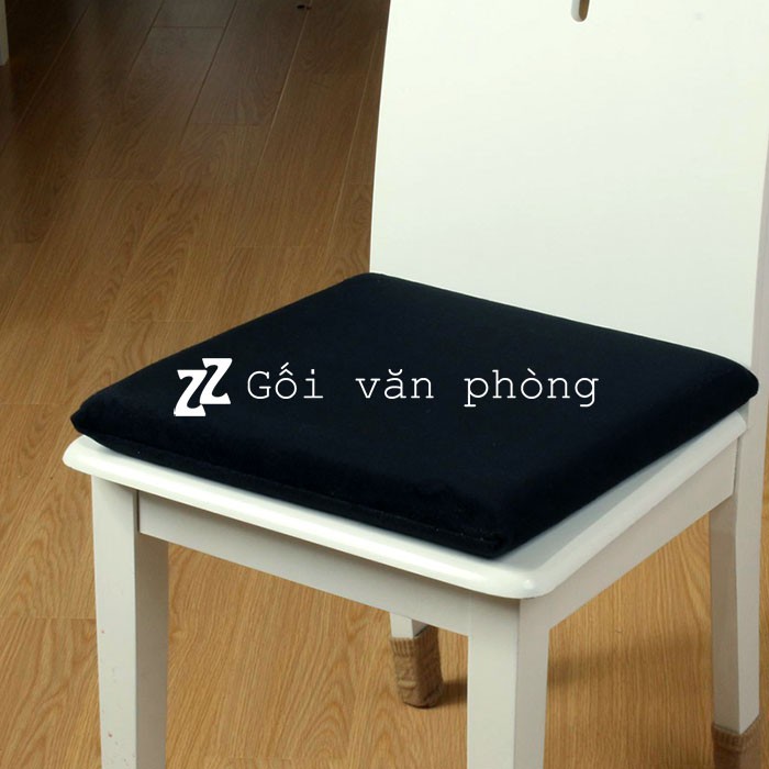 (Chỉ vỏ gối) đệm ngồi vuông cao su non size 40x40x5cm nhung lông