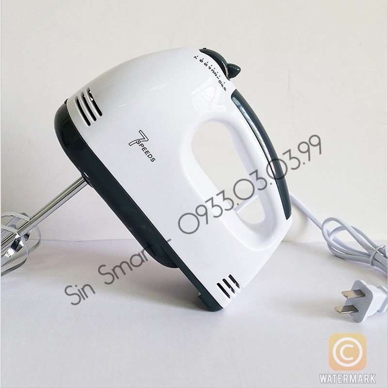 [ 260W ] Máy Đánh Trứng Cầm Tay 7 Tốc Độ Dùng Nhào Bột, Làm Kem Cao Cấp