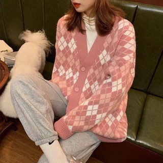 Áo cardigan Chất Len hoạ tiết . Hàng quảng châu  mềm From rộng Loại 1 caro sọc ulzzang /đen hồng xanh.