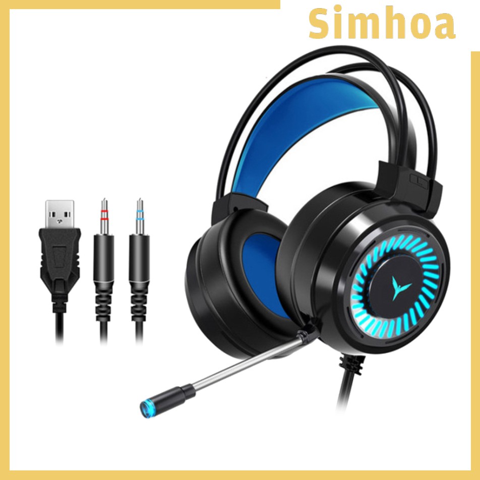 Tai Nghe Chơi Game Có Mic Và Đèn Led Kích Thước 3.5mm Dành Cho Ps4 Pc / Laptop