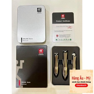 Bộ bấm móng tay cao cấp gồm 3 chiếc zwilling - Cam kết nhập từ Đức