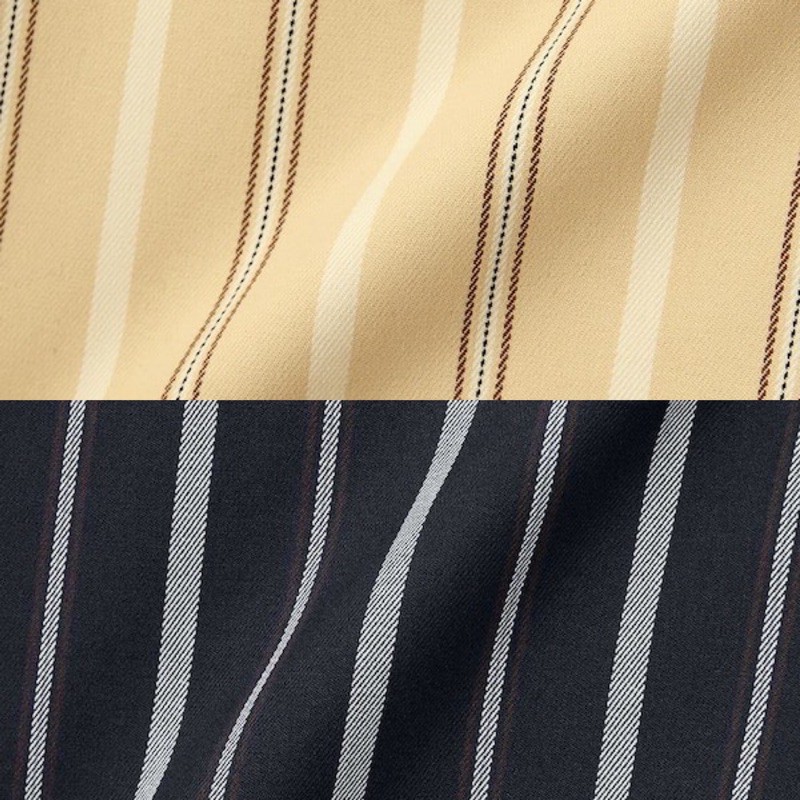 Áo sơ mi nam dài tay cổ tàu kẻ sọc dọc dòng oversize thời trang của GU - Nhật