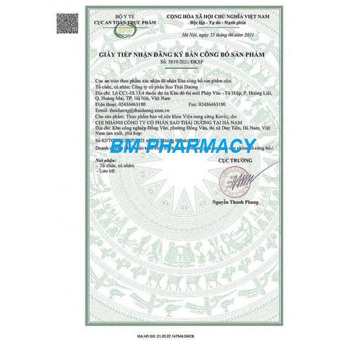 Viên uống KOVIR - Dược phẩm Sao Thái Dương, hỗ trợ tăng đề kháng, giảm ho, hắt hơi, sổ mũi, mệt mỏi, đau họng