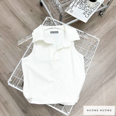 Áo cổ đức sát nách dáng croptop