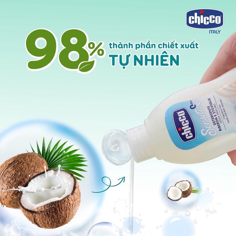 GEL RỬA BÌNH CHICCO CHIẾT XUẤT DẦU DỪA TỰ NHIÊN