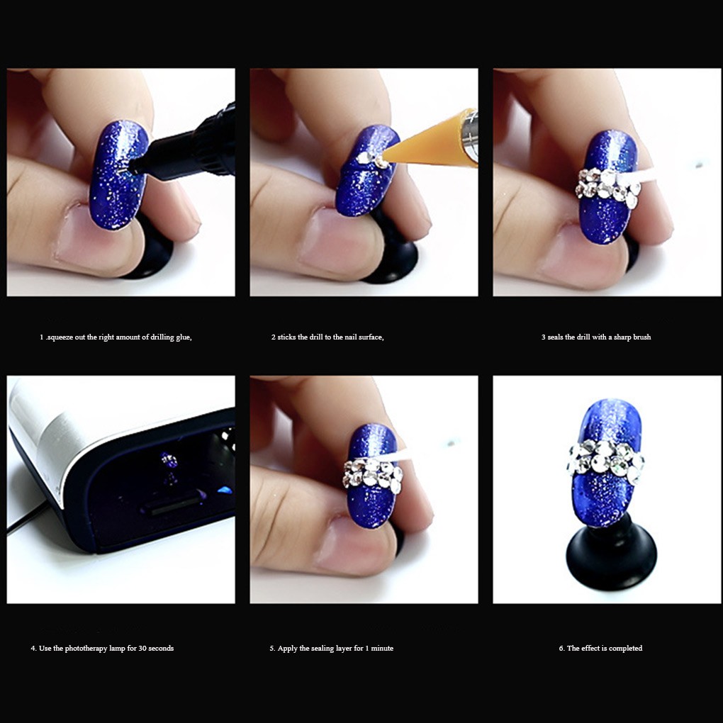 [Hàng mới về] Keo dán đính hạt cườm 10ml trang trí cho móng tay